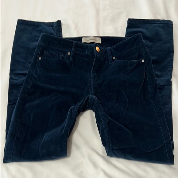 Calvin Klein Ultimate Skinny Teal Corduroy Jeans - Picture 1 of 4